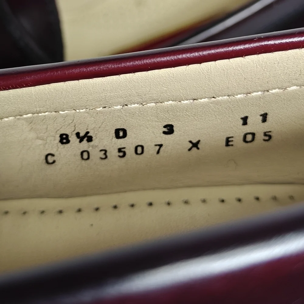 Cole Haan Men's Tassel Cordovan Burgundy Leather Loafers Pinch  03507 Size 8.5 D